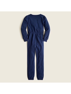 Girls' french terry jumpsuit