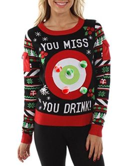 Women's Drinking Game Ugly Christmas Sweater - Funny Christmas Sweater