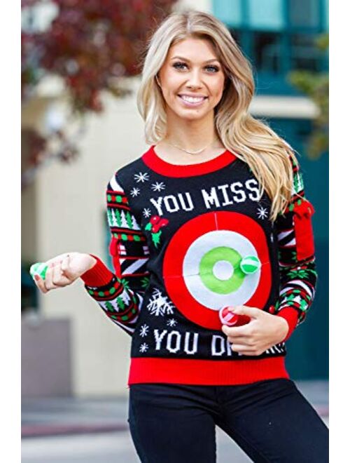 Tipsy Elves Women's Drinking Game Ugly Christmas Sweater - Funny Christmas Sweater