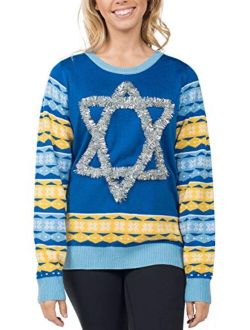 Comfy Cute Women's Sweaters for Hanukkah Inspired by Classic Ugly Sweaters