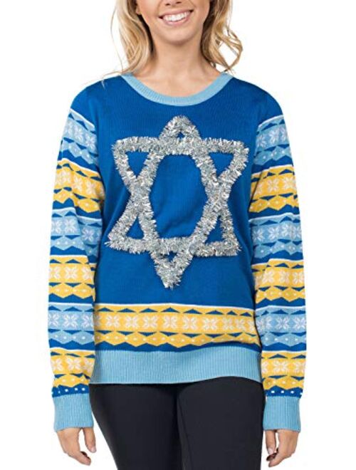 Tipsy Elves Comfy Cute Women's Sweaters for Hanukkah Inspired by Classic Ugly Sweaters