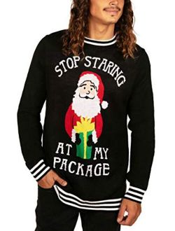 Men's Santa Pooping Ugly Christmas Sweater - Funny Santa Xmas Sweater