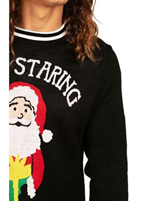 Tipsy Elves Men's Santa Pooping Ugly Christmas Sweater - Funny Santa Xmas Sweater