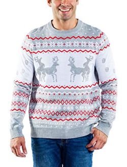 Men's Grey Humping Reindeer Sweater - Funny Reindeer Christmas Sweater