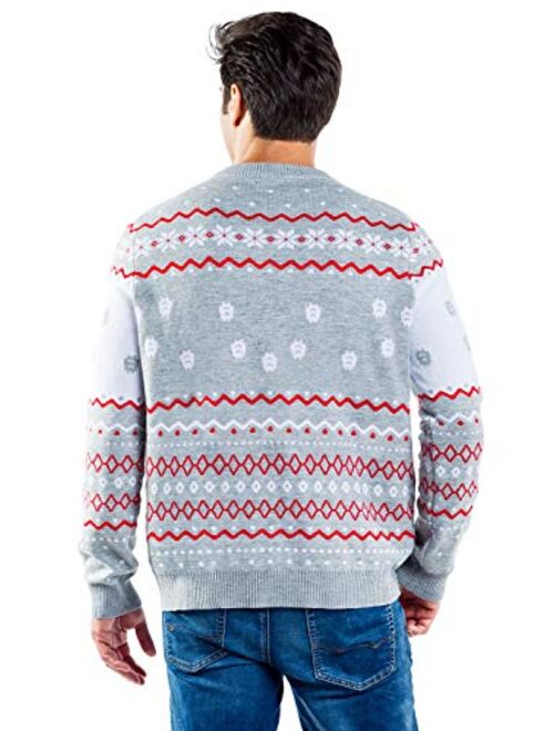 Tipsy Elves Men's Grey Humping Reindeer Sweater - Funny Reindeer Christmas Sweater