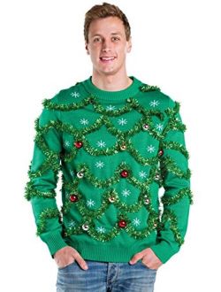Men's Gaudy Garland Sweater - Tacky Christmas Sweater