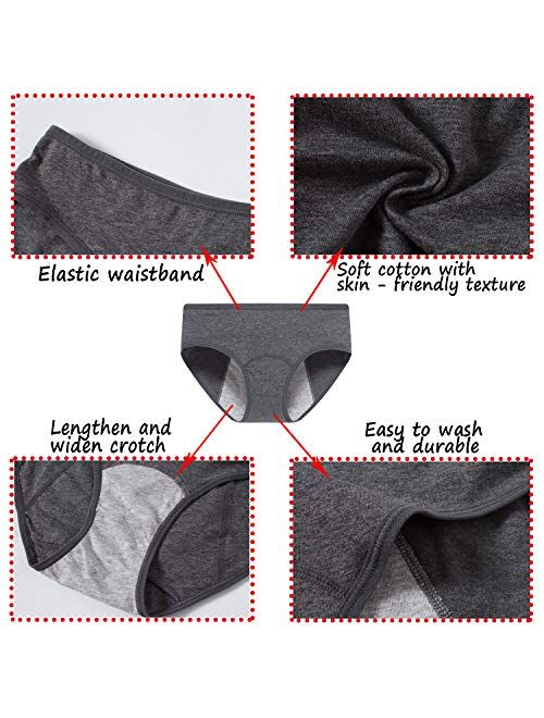 HATSURE Period Underwear for Women Leak Proof Cotton
