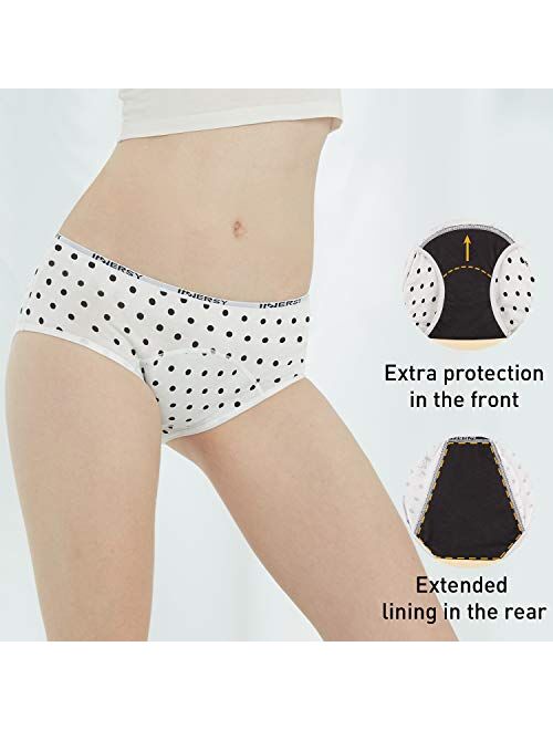 INNERSY Period Underwear for Teen Girls Cotton Leakproof Menstrual Panties 3 Pack