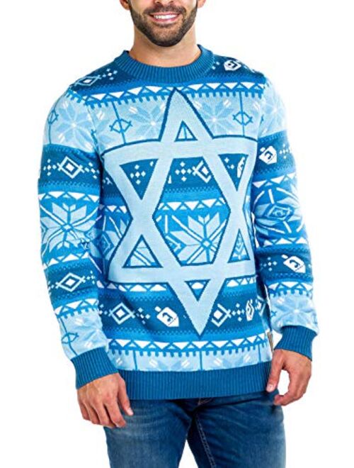 Tipsy Elves Festive Fun Men's Sweaters for Hanukkah Inspired by Classic Ugly Sweaters
