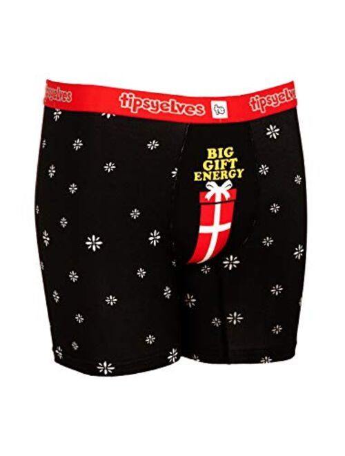 Tipsy Elves Men's Funny Christmas Underwear, Hilarious Xmas Boxer Briefs