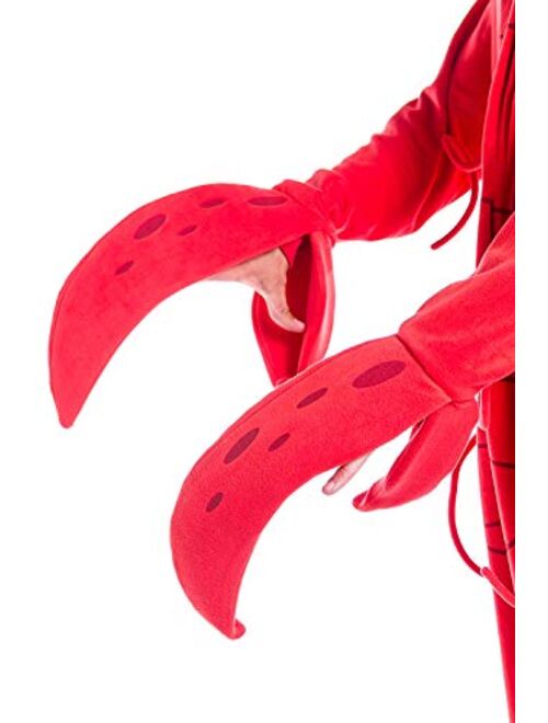 Tipsy Elves' Men's Lobster Costume - Red Sea Crustacean Halloween Jumpsuit