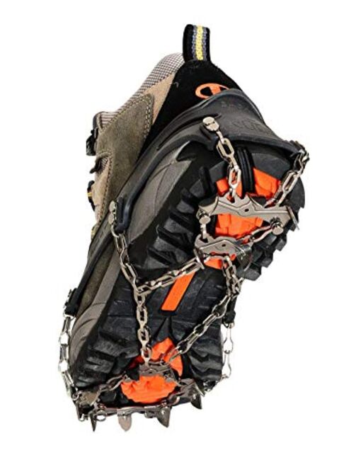 Yatta Life Heavy Duty Trail Spikes 14-Spikes Ice Grip Snow Cleats Footwear Crampons for Walking, Jogging, or Hiking on Snow and Ice