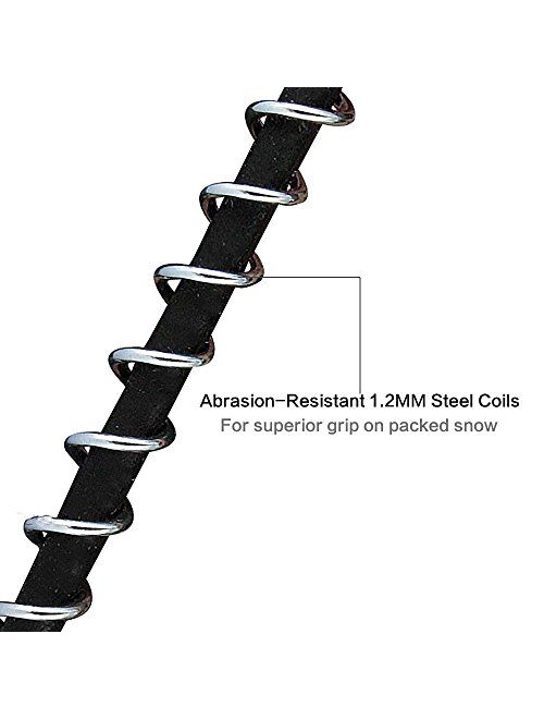 Pawaca 1 Pair Universal Size Walk Traction Cleats for Walking on Snow and Ice, Anti-Slip Ice Grips Traction Cleats Grippers Spikes Crampons for Walking, Jogging, Hiking o