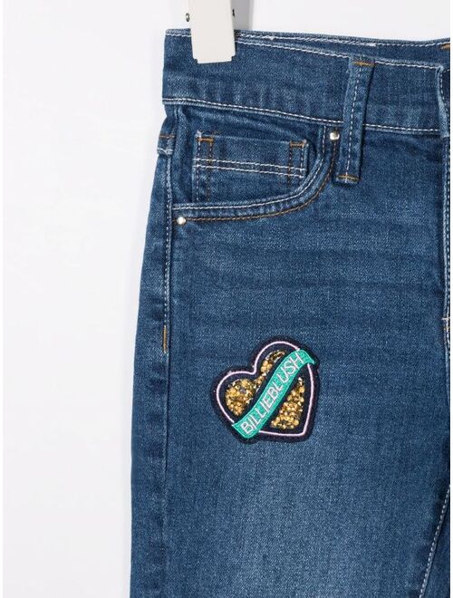 multi patches slim-fit jeans