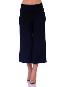 SR Women's Knit Capri Culottes Pants (Size: S - 5X)