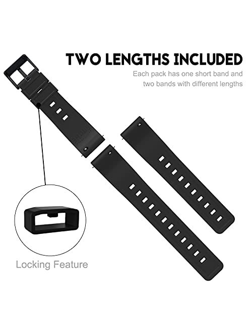 Ritche Silicone Watch Band 18mm 20mm 22mm Quick Release Rubber Watch Bands for Men Women
