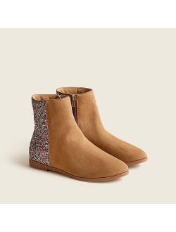 Girls' zip-up boots with glitter