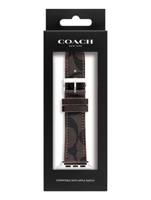 Coach Mahogany Canvas 42/44mm Apple Watch® Band