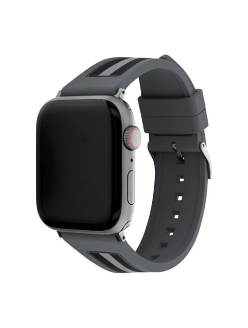 Coach Black Gray Silicone Strap for Apple Watch® 38mm/40mm