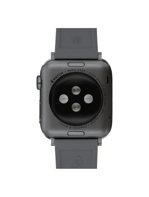 Coach Black Gray Silicone Strap for Apple Watch® 38mm/40mm
