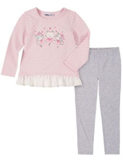 Toddler Girls Dotted Tunic and Leggings Set, 2-Piece