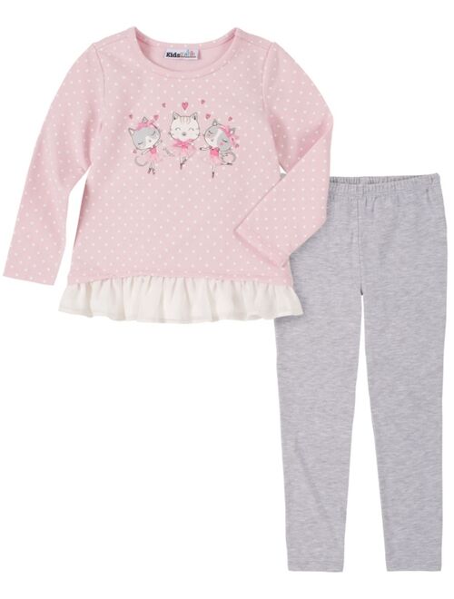 Kids Headquarters Toddler Girls Dotted Tunic and Leggings Set, 2-Piece