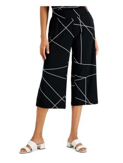 JM Collection Printed Wide-Leg Culotte Pants, Created for Macy's