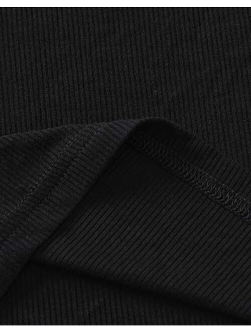 Weintee Women's Lounge Culottes Knit Gaucho Pants with Pockets