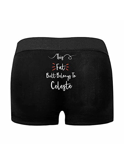 Custom Men's Boxer Briefs It's Mine Boxers for Men Personalized Funny Wife Face Shorts Underwear Black