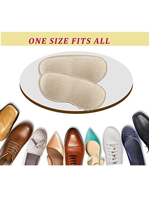 4 Pairs Heel Grips for Men and Women, Heel Pads for Shoes Too Big, Self-Adhesive Heel Cushion Inserts for Loose Shoes - Heel Pain Relief Bunion Callus Blisters