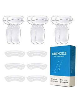 Heel Cushion Inserts, Reusable Soft Shoe Inserts Heel Cushion Pads Self-Adhesive Foot Care Protector Grips Liners Loose Shoes - Heel Pain Relief Bunion Callus Blisters- 6