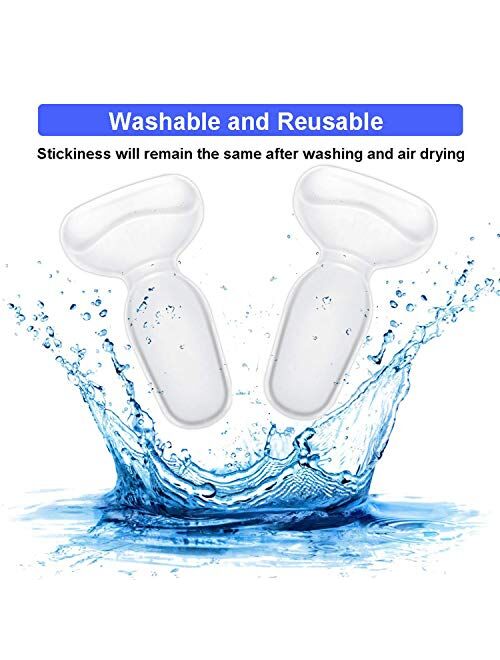 Heel Cushion Inserts, Reusable Soft Shoe Inserts Heel Cushion Pads Self-Adhesive Foot Care Protector Grips Liners Loose Shoes - Heel Pain Relief Bunion Callus Blisters- 6