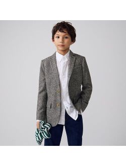 Boys' Ludlow jacket in wool herringbone
