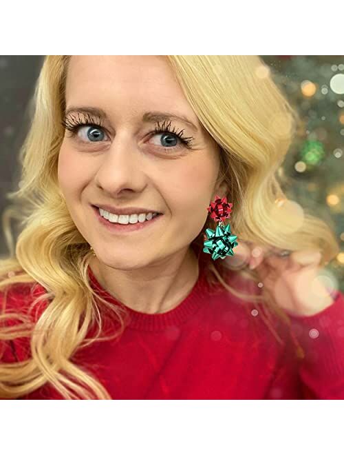 Ella & Elly Goldtone & Red Rhinestone Butterfly Wing Drop Earrings