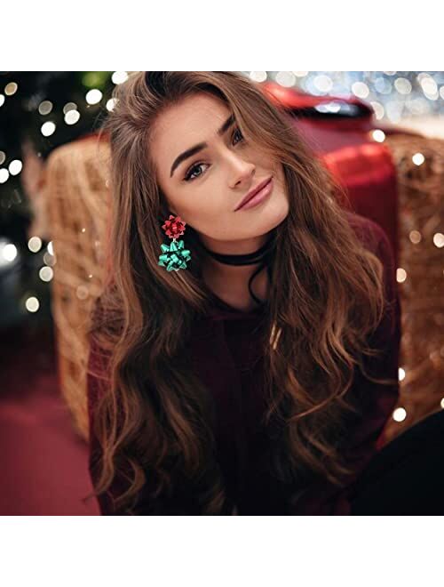 Ella & Elly Goldtone & Red Rhinestone Butterfly Wing Drop Earrings