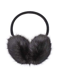 Women's Winter Warm Fluffy Ear Muffs Cute Faux Fur Earmuff for Girls Mom Daughter Outdoor Ear Warmers