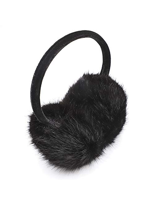 Women's Winter Warm Fluffy Ear Muffs Cute Faux Fur Earmuff for Girls Mom Daughter Outdoor Ear Warmers