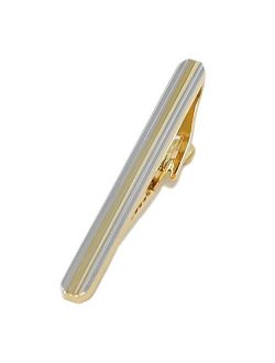 Classic Silver and Gold Bi-Tone Plating Tie Clips with Gift Box Men Fashion Tie bar