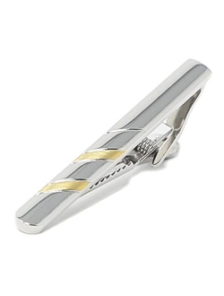Classic Silver and Gold Bi-Tone Plating Tie Clips with Gift Box Men Fashion Tie bar