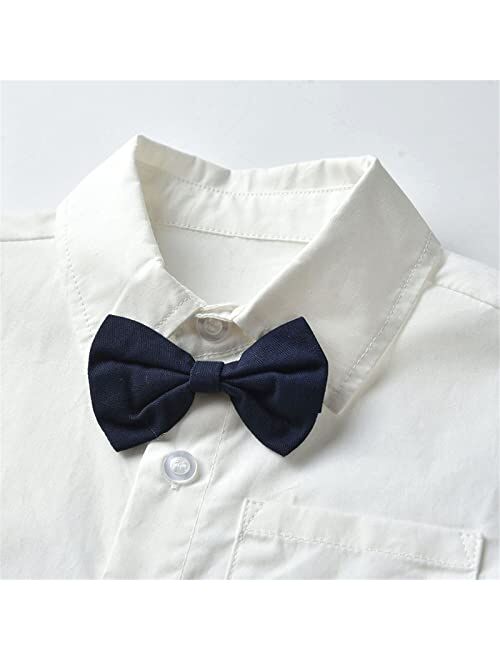 Suspender Pants 6 Years 6 Months Dress Shirt with Bowtie SANGTREE Baby Boys Clothes