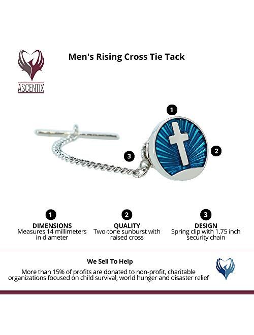 Ascentix Men's Rising Cross Tie Tack
