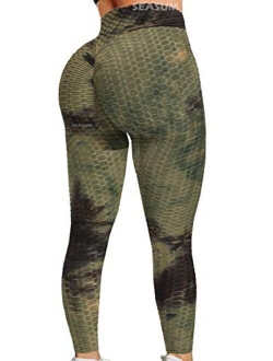 Women's High Waist Yoga Pants Tummy Control Slimming Booty Leggings Workout Running Butt Lift Tights