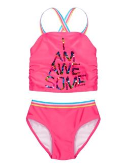 Sol Swimwear Toddler & Little Girls I Am Awesome Tankini