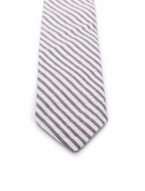 Thom Browne striped seersucker tie
