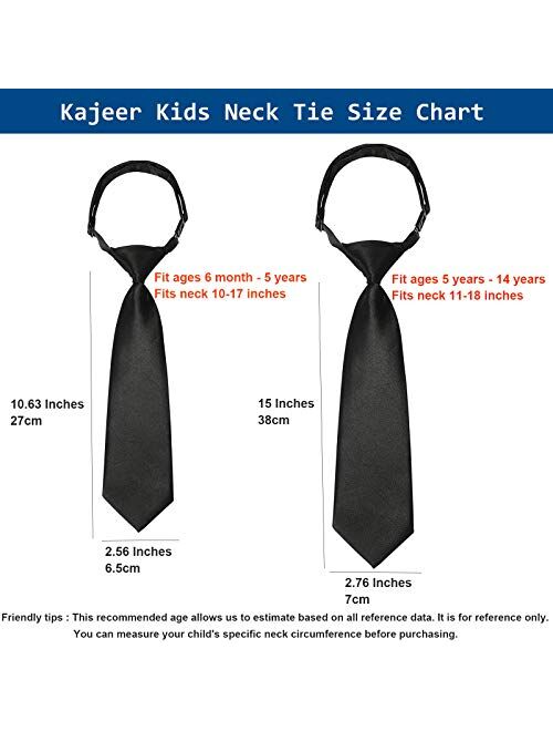 Ties for Kids Boys Necktie Adjustable - Woven Little Boys Pre-tied for Kids Formal Wedding Graduation School Uniforms