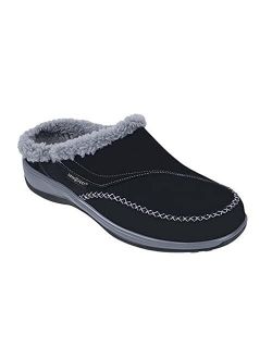 Proven Heel and Foot Pain Relief. Plantar Fasciitis Diabetic Orthopedic Leather Women's Arch Support Slippers Charlotte