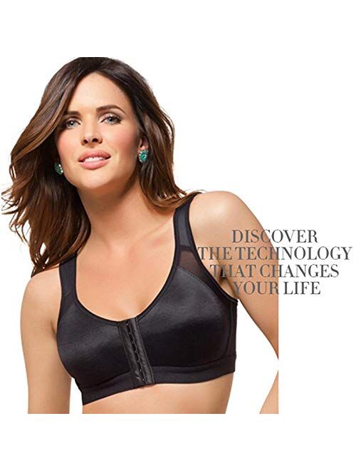 Wireless Posture Support Bra Breathable Front Closure Back Support Bra Underwear for Women Yoga Sports