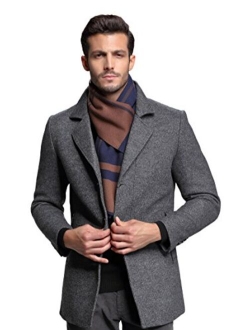 RIONA Men's Winter Cashmere Feel Australian Wool Soft Warm Knitted Scarf