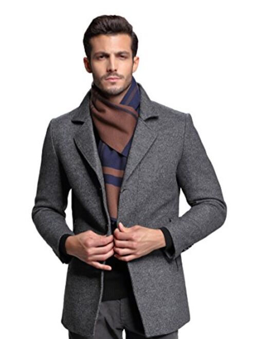RIONA Men's Winter Cashmere Feel Australian Wool Soft Warm Knitted Scarf