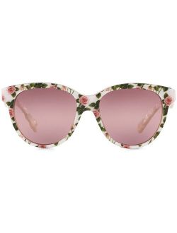 Tropical Rose round-frame sunglasses